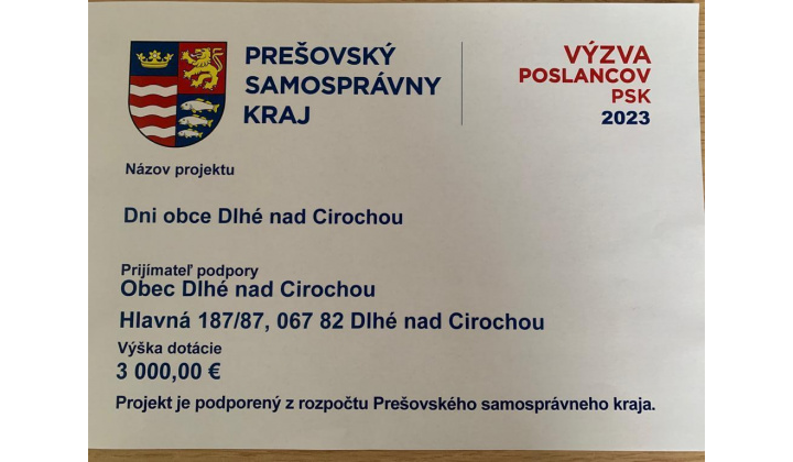 Poďakovanie 