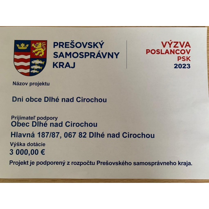 Poďakovanie 